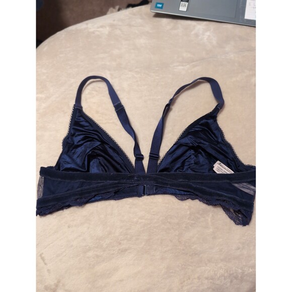 Victoria secret bralette size large dark blue navy blue no padding - Picture 3 of 6